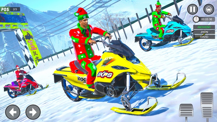 Santa Pro Atv Snow Bike Racing