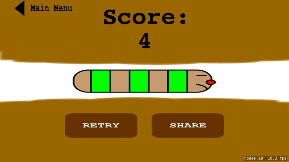 #4. Wormy: Worm Tap and Drag Game (iOS) Podle: Daniel Agustinus