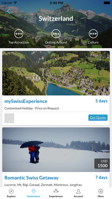 Catterfly iPhone screenshot 2 - Travel app