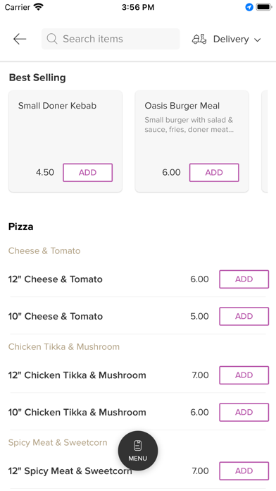 Oasis Takeaway, Screenshot