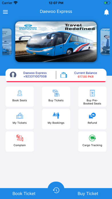 Daewoo Express Mobile Screenshot