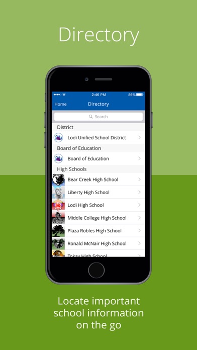 Lodi Unified School District Screenshot