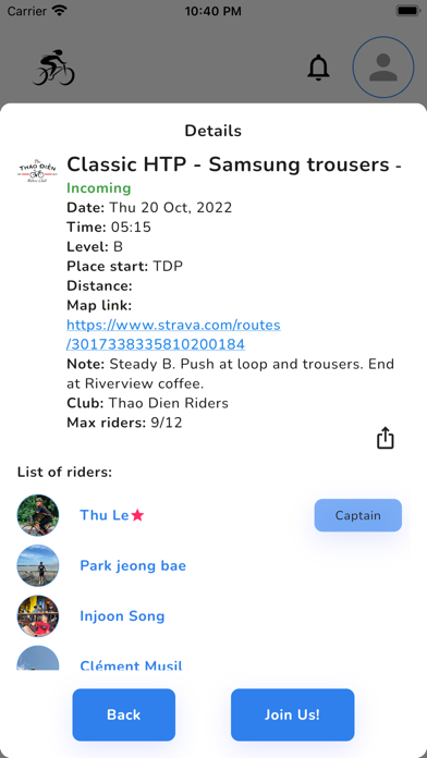 Join My Ride Screenshot