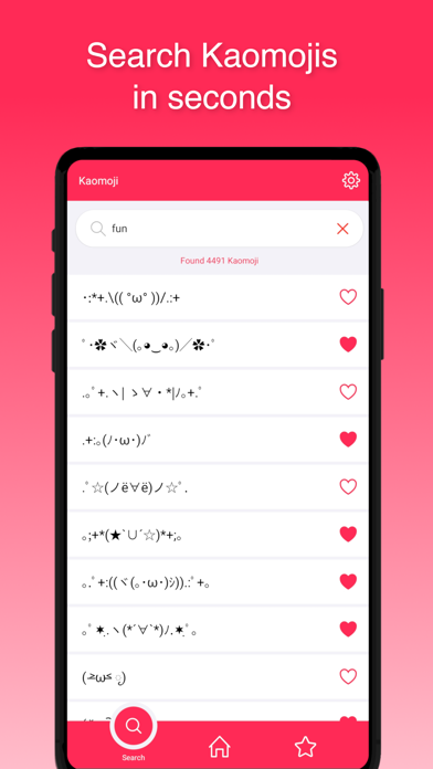 Kaomoji Emoticon Screenshot