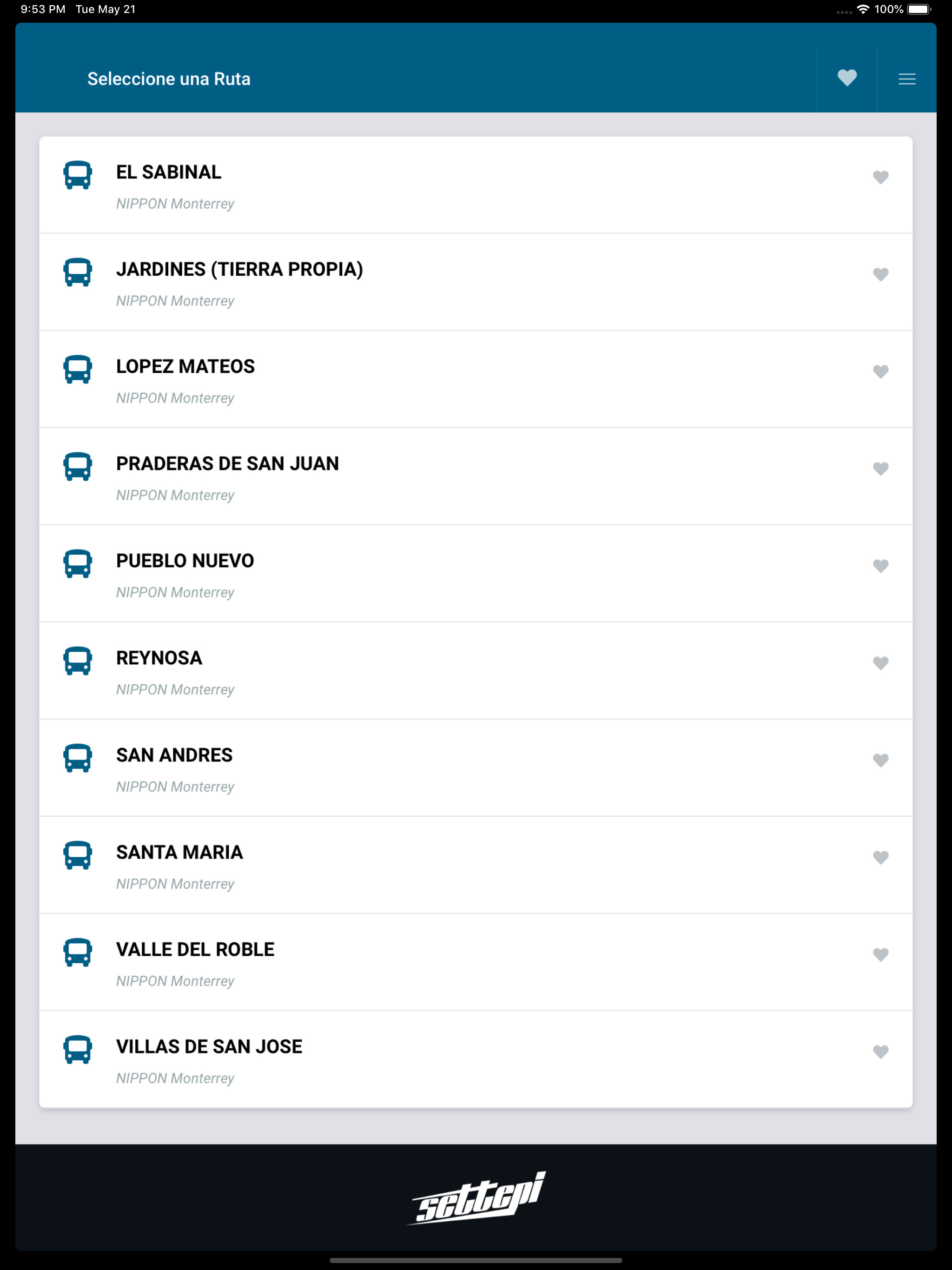 SETTEPI BusTracker screenshot 9
