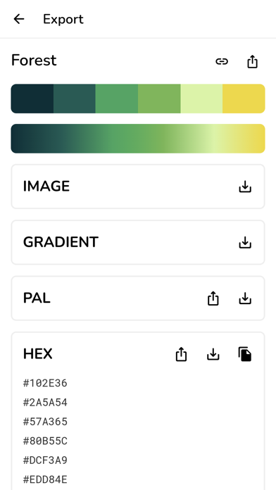 Pigments - Color Palettes screenshot n.6