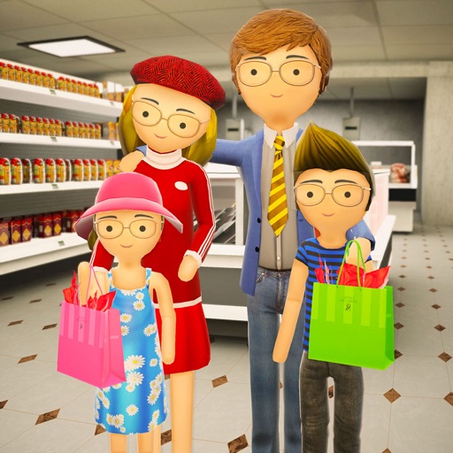 Shopping Mall- Stickman Family Icon