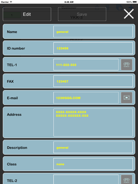TC Print Invoice iPad screenshot