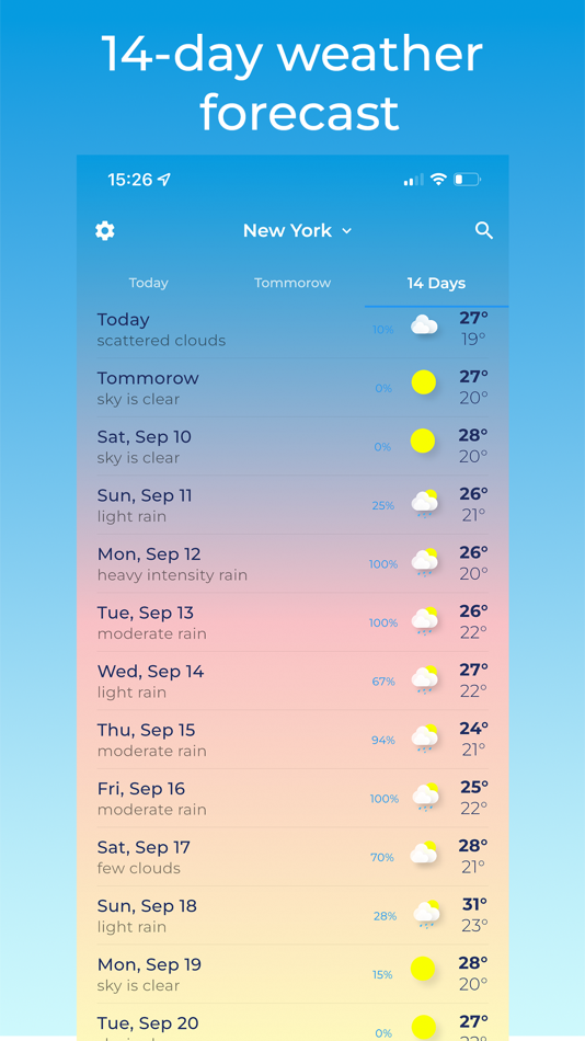 #6. Weather ¨ (iOS) 由: Xsa Software S.R.L.