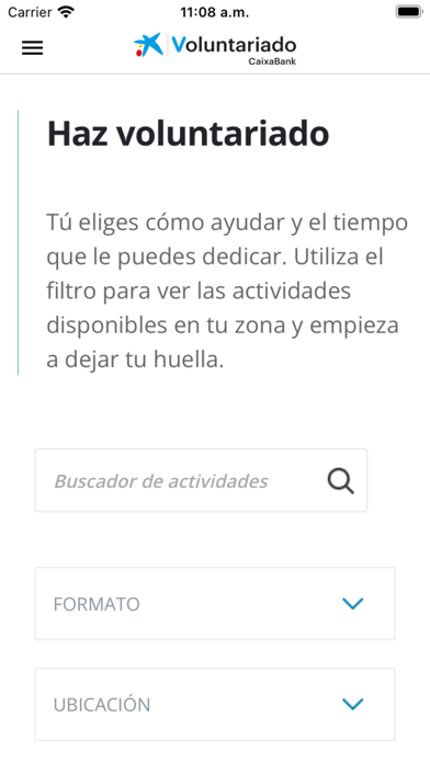 Voluntariado CaixaBank Screenshot
