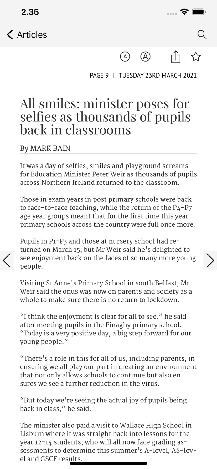 Belfast Telegraph Newsstand