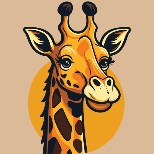 Cute Giraffe Animal Stickers!