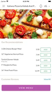 italiano pizzeria kebab pasta iphone screenshot 2