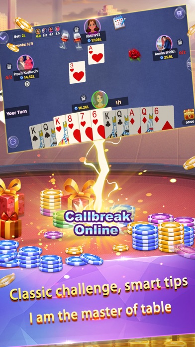 Call Break Online: Tash Game Screenshot