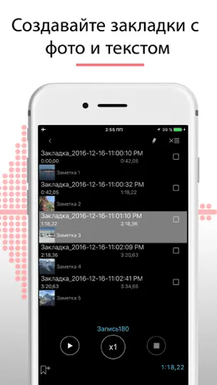 Скриншот Alon Dictaphone - Диктофон на iPhone 6