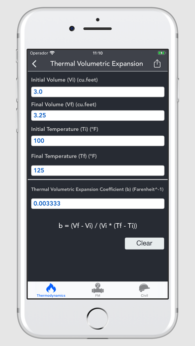 Thermodynamics Calculator lite Screenshot