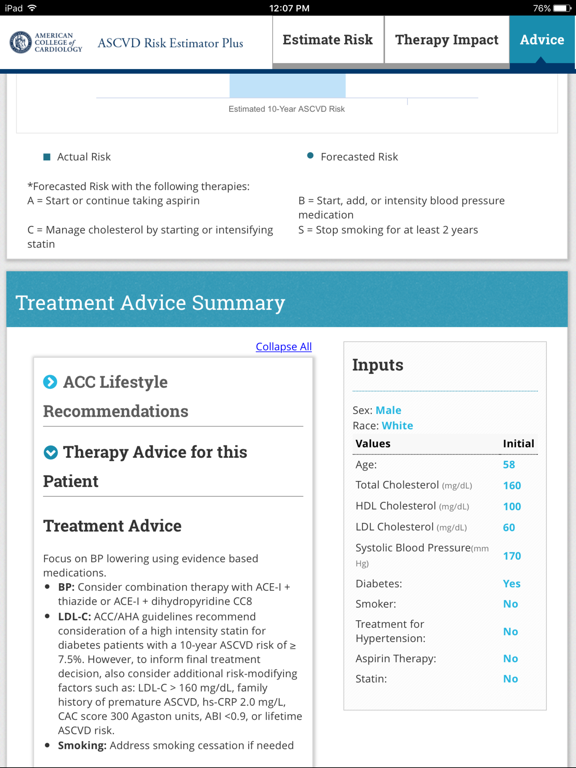 Screenshot #6 pour ASCVD Risk Estimator Plus