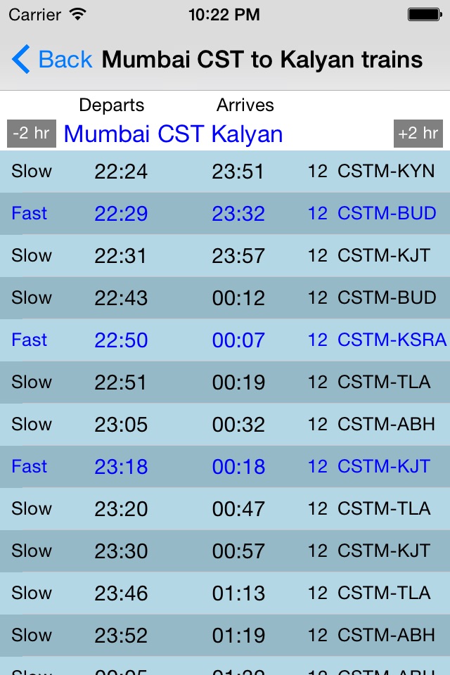 Mumbai Local Train Timetable screenshot 2