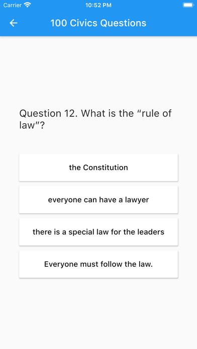 Screenshot #3 pour U.S. Citizenship Test Audio