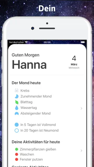 Screenshot von Mona - Mondkalender auf dem iPhone 1
