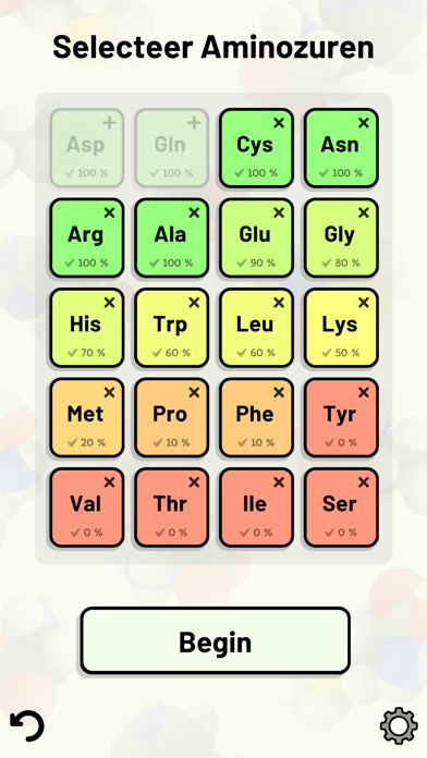 Aminozuren Quiz iPhone screenshot 2