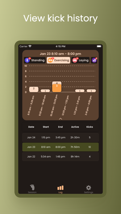 Screenshot #2 pour Bump: Baby Kick Tracker