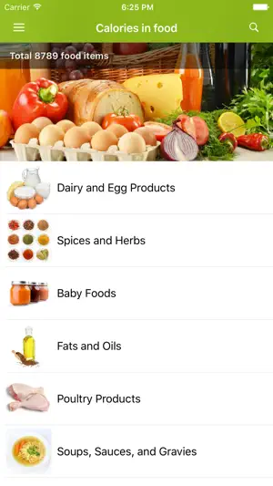 Calories in food screenshot 1