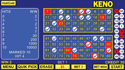 Keno Casino Games Screenshot