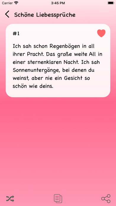 Schöne Liebessprüche Screenshot
