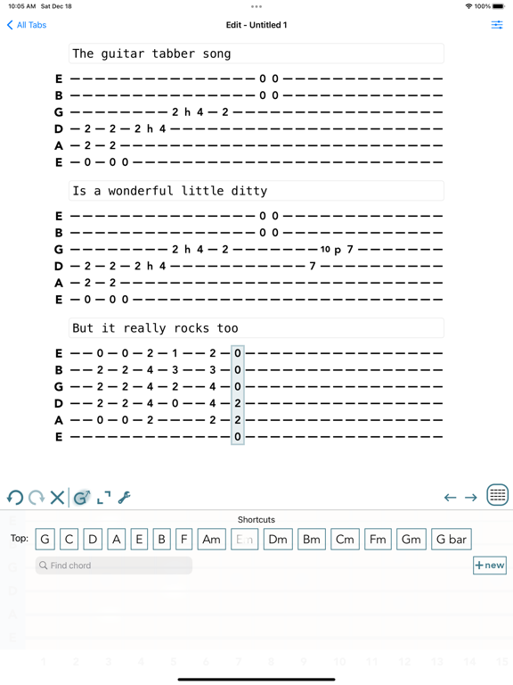 Screenshot #6 pour Guitar Tab Maker