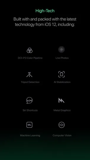 Captura de pantalla de Cámara Spectre en iPhone 7