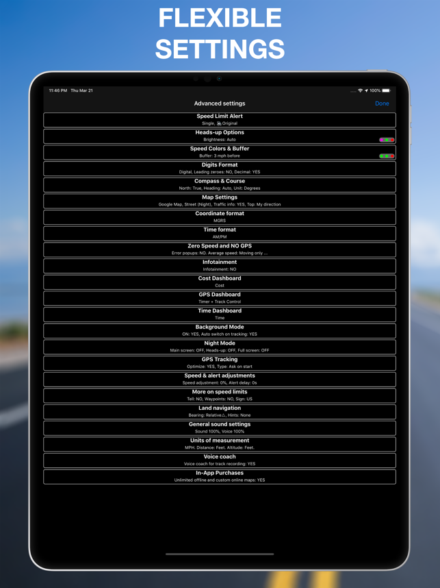 ‎Snelheidsmeter 55 Pro. GPS-kit. Schermafbeeldingen