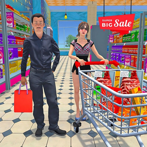 Supermarket Shopping 3D Games Icon