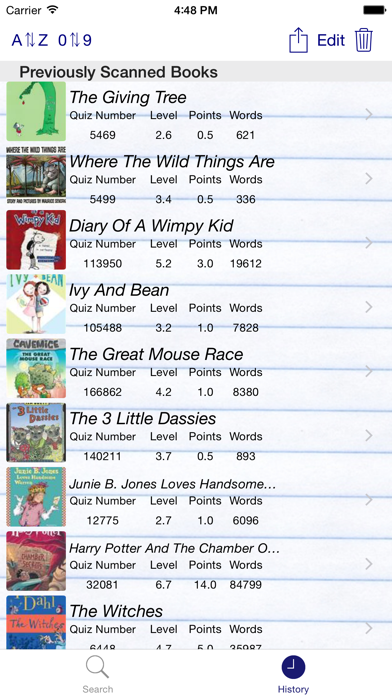 BookScanner Book Leveler App Screenshot