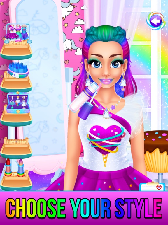 Screenshot #5 pour Rainbow Unicorn Candy Salon