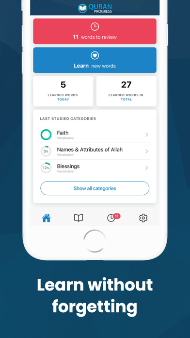 Quran Progress - Learn Arabic Screenshot