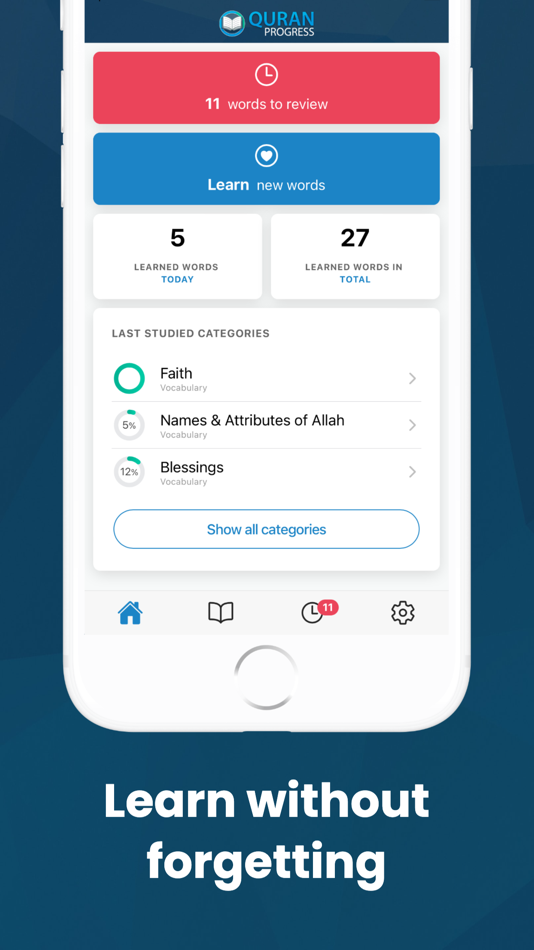 #5. Quran Progress - Learn Arabic (iOS) Podle: mehdi iklef