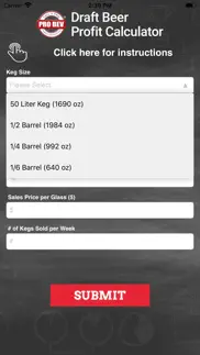 draft beer profit calculator iphone screenshot 3