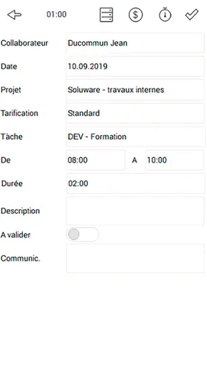 SwissTimesheet screenshot 2