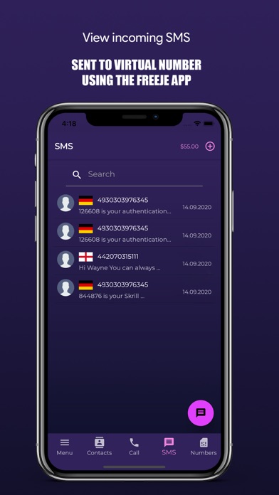 Freeje Optimum Telephony Screenshot