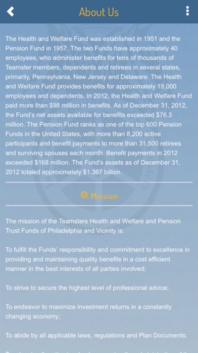 Teamsters HW and Pension Funds Screenshot