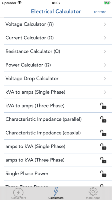 Electrical Converter Screenshot