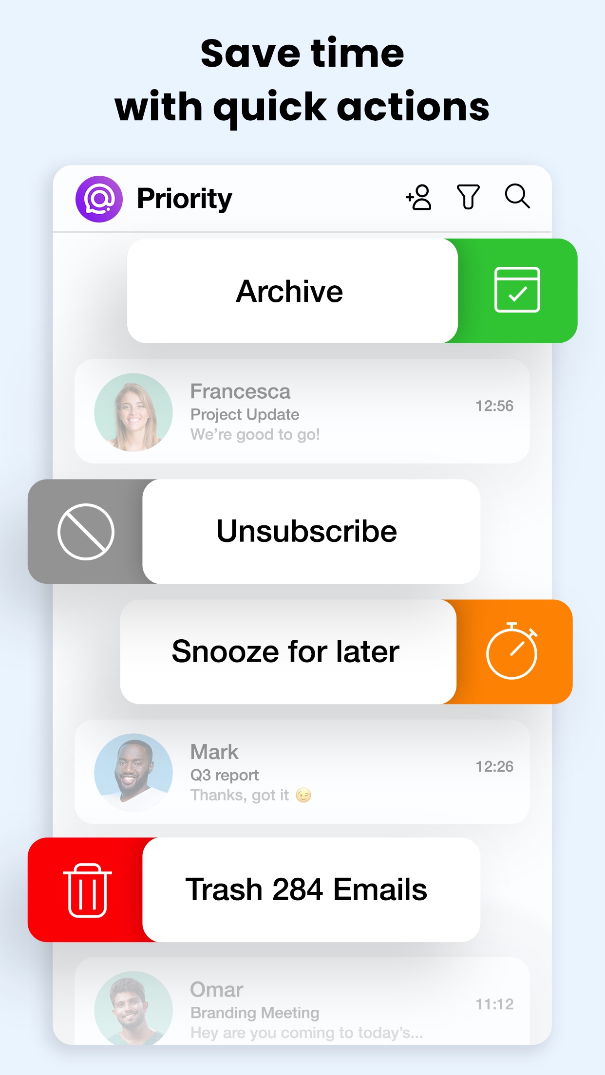Screenshot do app Spike: Email & Team Chat