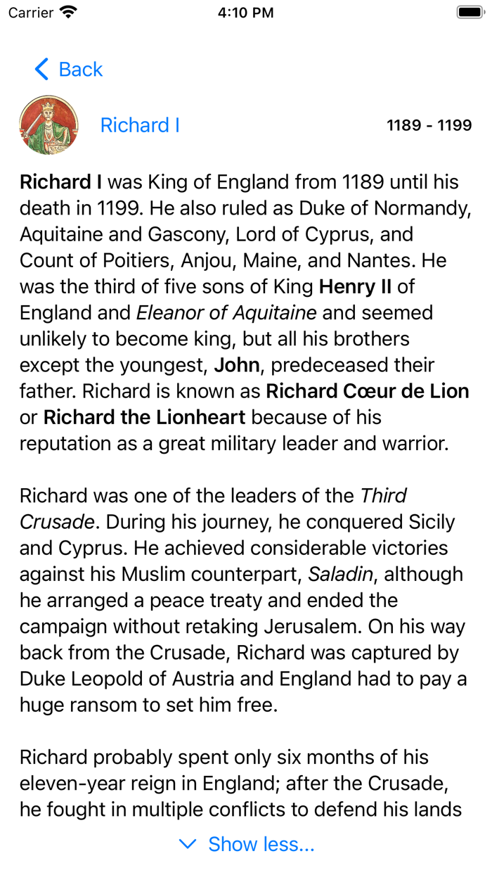 British Reigns Bios and Videos