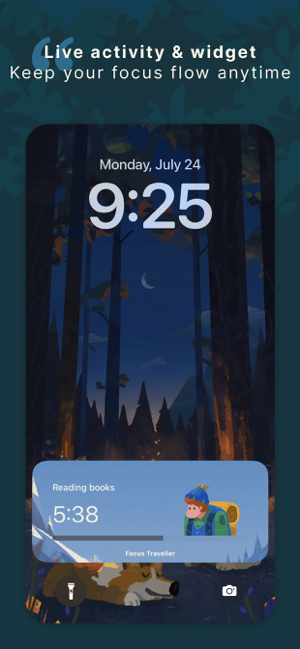 ‎Focus Traveler - Captura de tela do temporizador de fluxo