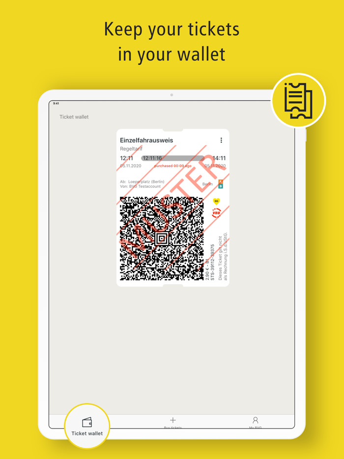 BVG Tickets Train Bus and Tram