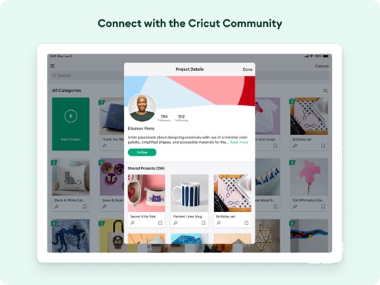 Cricut Design Space iPad app afbeelding 7