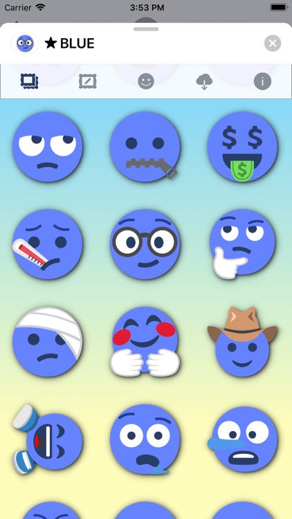 BLUE Emoji • Stickers screenshot-7