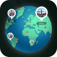 3D World Map  Famous Places
