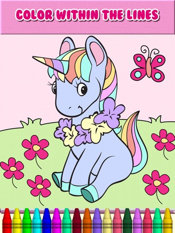 Pony Unicorn Coloring Bookのおすすめ画像7